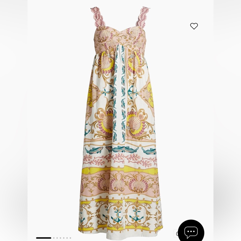 Brand New with tags FARM Rio Maritime magic off-white sleeveless maxi dress